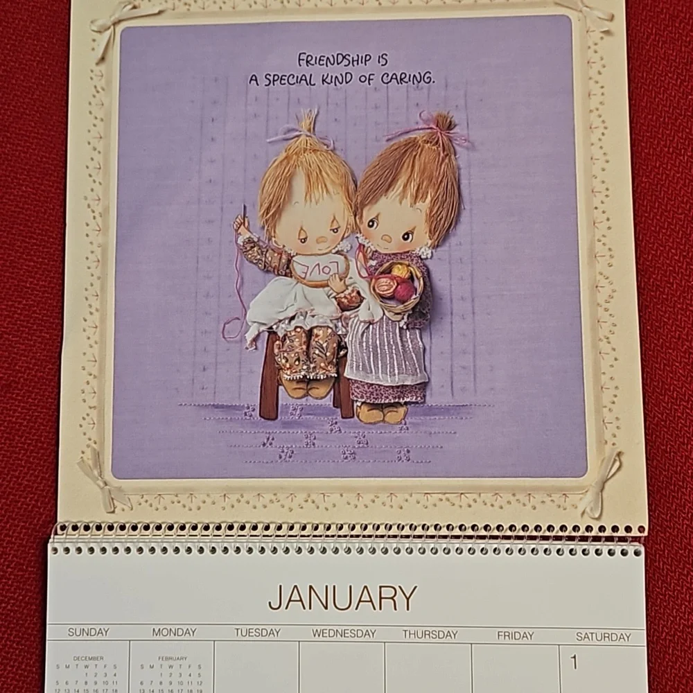 Betsey Clark's 'Friendship' calendar 1995 Hallmark UNUSED frame the art vintage